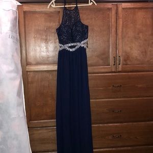 Navy blue prom dress